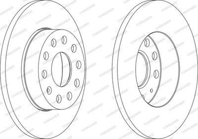 WGR12761 WAGNER Тормозной диск
