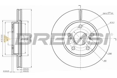 CD7789V BREMSI Тормозной диск