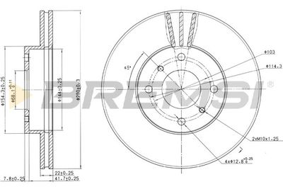 CD6959V BREMSI Тормозной диск