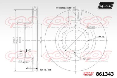 861343 MAXTECH Тормозной диск