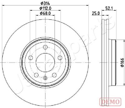 DI0916C JAPANPARTS Тормозной диск