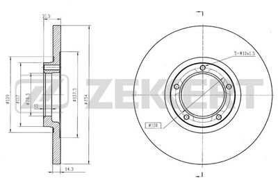 BS5764 ZEKKERT Тормозной диск