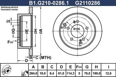 B1G21002861 GALFER Тормозной диск
