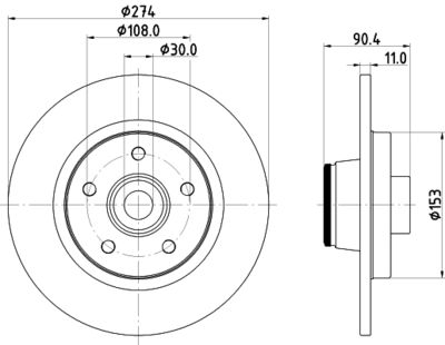 MDC2614 MINTEX Тормозной диск