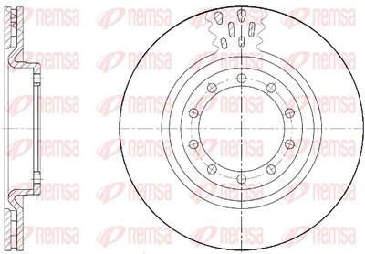 6167210 REMSA Тормозной диск