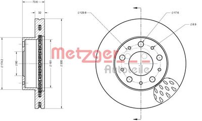 6110497 METZGER Тормозной диск