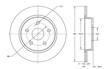 TX7301 TOMEX Brakes Тормозной диск