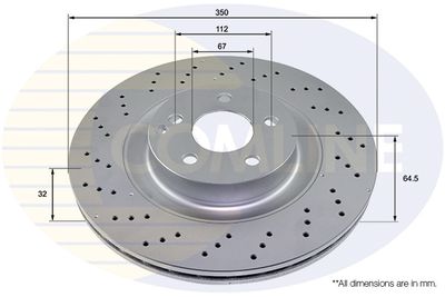 ADC4041V COMLINE Тормозной диск
