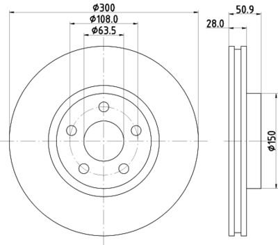 8DD355125511 HELLA PAGID Тормозной диск