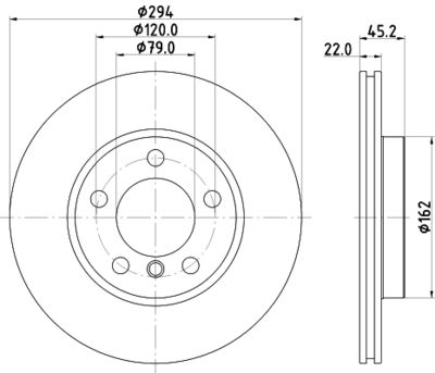 8DD355122931 HELLA Тормозной диск