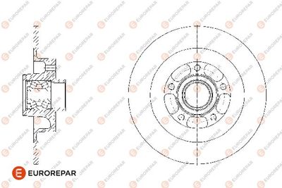 1676011280 EUROREPAR Тормозной диск