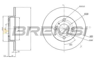 CD6670S BREMSI Тормозной диск