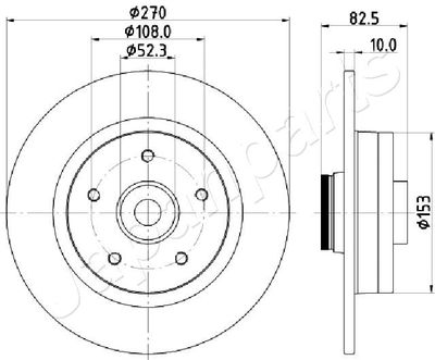 DP0710 JAPANPARTS Тормозной диск