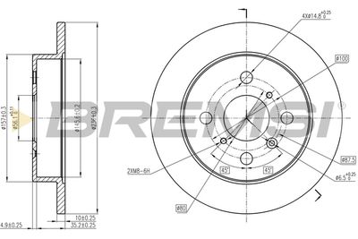 CD6650S BREMSI Тормозной диск