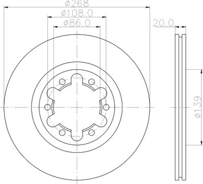 MDC2323 MINTEX Тормозной диск