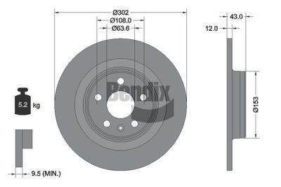 BDS1531HC BENDIX Braking Тормозной диск