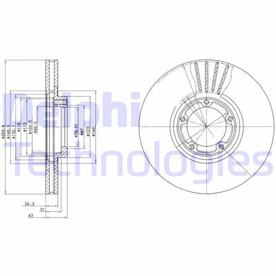 BG3366 DELPHI Тормозной диск