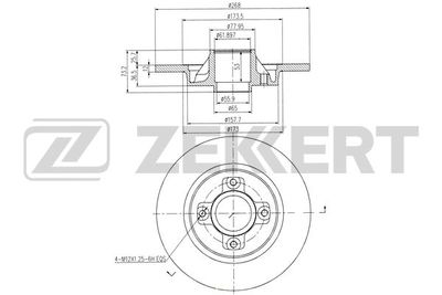 BS5237 ZEKKERT Тормозной диск