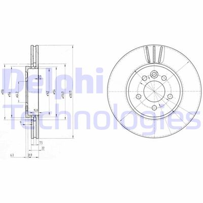 BG3503 DELPHI Тормозной диск