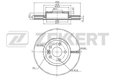 BS5125 ZEKKERT Тормозной диск