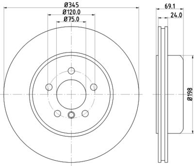 8DD355119281 HELLA PAGID Тормозной диск