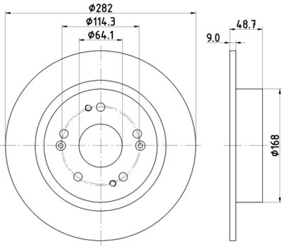 MDC2860C MINTEX Тормозной диск