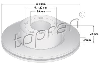 501901 TOPRAN Тормозной диск