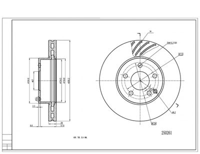 250261 HART Тормозной диск