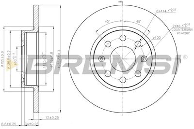 CD7784S BREMSI Тормозной диск