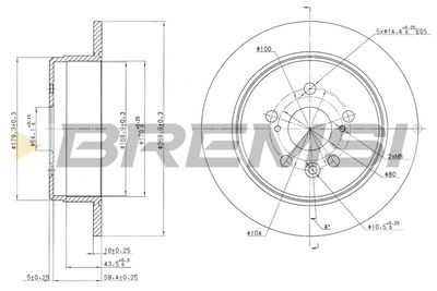 CD6486S BREMSI Тормозной диск