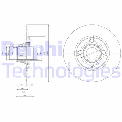 BG9033RS DELPHI Тормозной диск