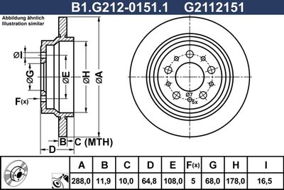 B1G21201511 GALFER Тормозной диск