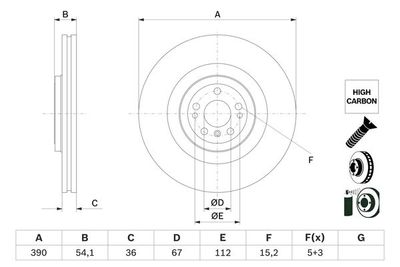 0986479E96 BOSCH Тормозной диск