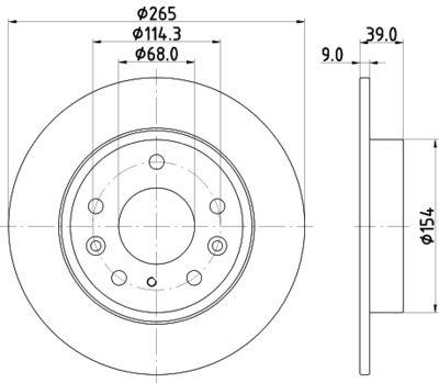 8DD355133501 HELLA Тормозной диск