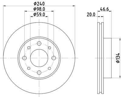 MDC1970 MINTEX Тормозной диск