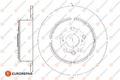 1676013880 EUROREPAR Тормозной диск