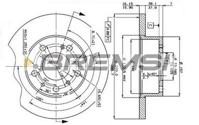 CD6069S BREMSI Тормозной диск