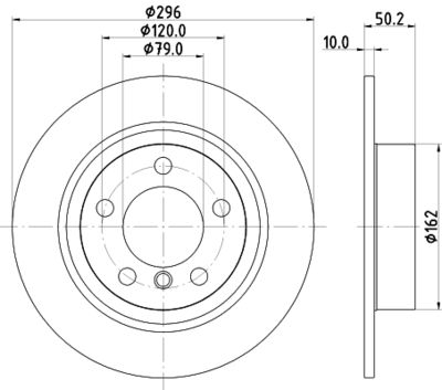 8DD355126741 HELLA Тормозной диск