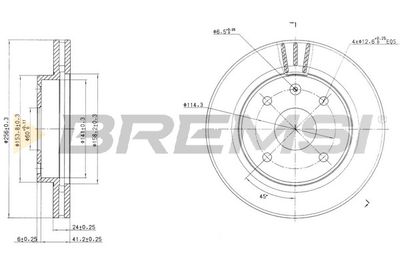 CD7257V BREMSI Тормозной диск