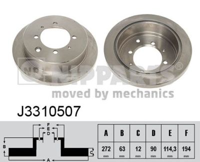 J3310507 NIPPARTS Тормозной диск