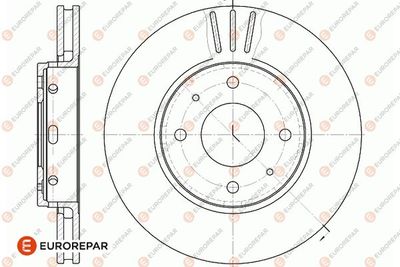 1667857980 EUROREPAR Тормозной диск