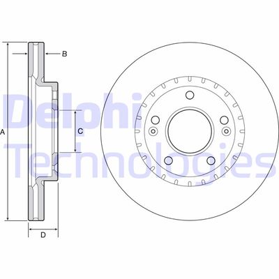 BG4565 DELPHI Тормозной диск