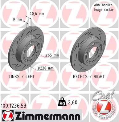 100123653 ZIMMERMANN Тормозной диск