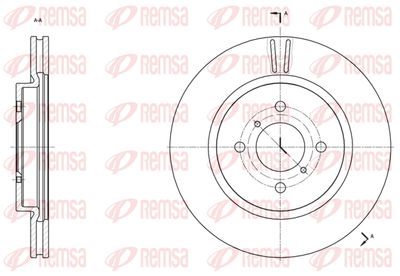 6153810 REMSA Тормозной диск