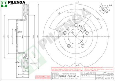 V436 PILENGA Тормозной диск