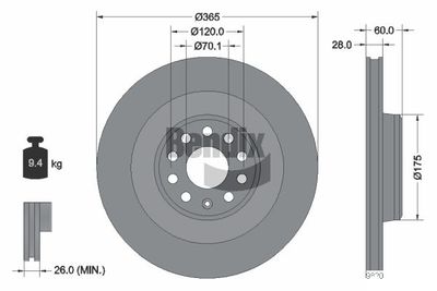 BDS2276HC BENDIX Braking Тормозной диск