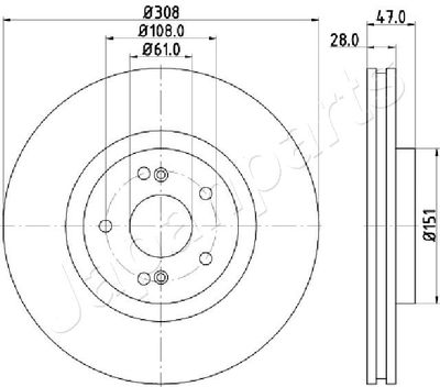 DI0703 JAPANPARTS Тормозной диск