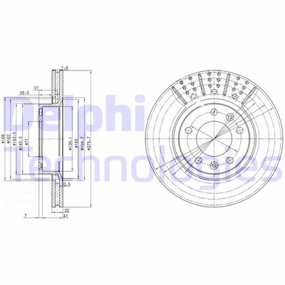 BG2460 DELPHI Тормозной диск