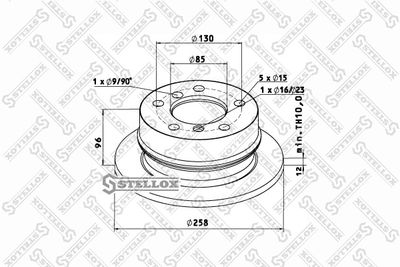 8500762SX STELLOX Тормозной диск