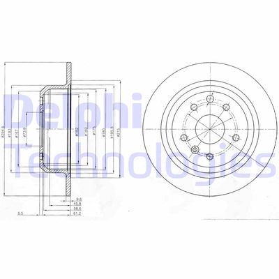 BG2614 DELPHI Тормозной диск